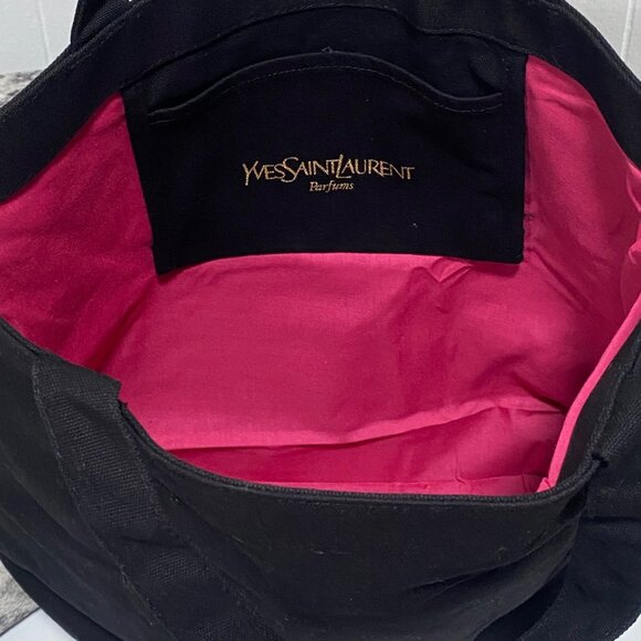 New YSL Parfums Canvas Tote in Black - Picture 5 of 6
